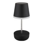 Lumină solară plastic negru mat, oțel inoxidabil, plastic satinat, comutator de presiune, reglabil pe înălțime, IP44, lampă de masă cu telescop, ø: 110mm, H: 250mm, 10x LED 0.06W 3V, 3000K - imagine 3