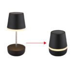 Lumină solară plastic negru mat, oțel inoxidabil, plastic satinat, comutator de presiune, reglabil pe înălțime, IP44, lampă de masă cu telescop, ø: 110mm, H: 250mm, 10x LED 0.06W 3V, 3000K - imagine 5