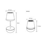 Lumină solară plastic negru mat, oțel inoxidabil, plastic satinat, comutator de presiune, reglabil pe înălțime, IP44, lampă de masă cu telescop, ø: 110mm, H: 250mm, 10x LED 0.06W 3V, 3000K - imagine 6