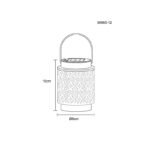 Lumină solară metal, plastic, comutator de presiune, IP44, 12 afișaje, afișaj cu felinare pentru agățat sau în picioare, culori: 6x nisip, 3x verde pal, 3x trandafir, ø: 80mm, H: 100mm, afișaj mixt, LED 0.06W 1.2V, 3000K - imagine 5