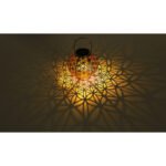 Lampa solară metal , argintiu antic, bila cu floarea vieții, pentru agățat sau în picioare, IP44, D:200, H:290, incl. 1xLED 0.06W 3V, 3000K - imagine 5