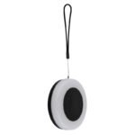 Lampă solară din oțel inoxidabil negru mat, plastic satinat, textil negru, pornire/oprire tactilă, variator de intensitate a luminozității, ieșire USB, IP54, ø:125mm, H:27.5mm, LED 3W 3.7V, 200lm, 3000K - imagine 3