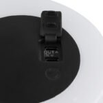 Lampă solară din oțel inoxidabil negru mat, plastic satinat, textil negru, pornire/oprire tactilă, variator de intensitate a luminozității, ieșire USB, IP54, ø:125mm, H:27.5mm, LED 3W 3.7V, 200lm, 3000K - imagine 5