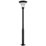 Lampă solară din aluminiu turnat sub presiune gri mat, aluminiu negru mat, plastic transparent, sticlă transparentă, reglabilă, telecomandă, IP54, ø: 423mm, H: 3185mm, LED 8W 3.23V, 570lm, CCT 3000-6500K - imagine 3