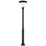 Lampă solară din aluminiu turnat sub presiune gri mat, aluminiu negru mat, plastic transparent, sticlă transparentă, reglabilă, telecomandă, IP54, ø: 423mm, H: 3185mm, LED 8W 3.23V, 570lm, CCT 3000-6500K - imagine 4