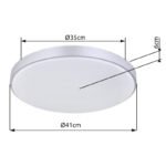 Plafoniera, metal alb, plastic argintiu, alb acrilic, functie de memorie, lumina de noapte, reglabila, telecomanda, fixare culoare, Ø410, H:60, inclusiv 1xLED 18W 230V, sursa 1860lm, iesire 1300lm, schimbarea culorii luminii 2700-6500K - imagine 6