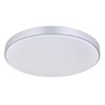 Plafoniera, metal alb, plastic argintiu, alb acrilic, functie de memorie, lumina de noapte, reglabila, telecomanda, fixare culoare, Ø505, V:80, inclusiv 1xLED 24W 230V, sursa 2580lm, iesire 1800lm, schimbarea culorii luminii 2700-6500K - imagine 3