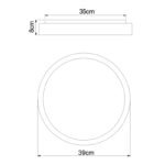 Plafoniera, metal alb, plastic negru, alb acrilic, functie de memorie, lumina de noapte, reglabila, telecomanda, fixare culoare, Ø390, H:80, inclusiv 1xLED 18W 230V, sursa 1860lm, iesire 1100lm, schimbarea culorii luminii 2700-6500K - imagine 6