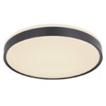 Plafoniera, metal alb, plastic negru, alb acrilic, functie de memorie, lumina de noapte, reglabila, telecomanda, fixare culoare, Ø490, V:90, inclusiv 1xLED 24W 230V, sursa 2580lm, iesire 1300lm, schimbarea culorii luminii 2700-6500K
