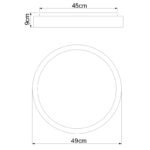 Plafoniera, metal alb, plastic negru, alb acrilic, functie de memorie, lumina de noapte, reglabila, telecomanda, fixare culoare, Ø490, V:90, inclusiv 1xLED 24W 230V, sursa 2580lm, iesire 1300lm, schimbarea culorii luminii 2700-6500K - imagine 6