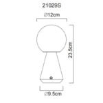 Lampă de masă metal negru mat, acril opal, cablu PVC negru, touch on/off, dimmer tactil reglabil continu, funcție de memorie, excl. adaptor, USB-A 2.0/USB-C, IP41, ø: 120mm, H: 235mm, LED 1.5W 230V, sursă 160lm, ieșire 140lm, CCT 3000/6500/4500K - imagine 6