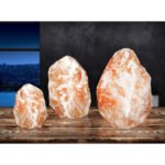 Veioza din sare de cristal, 3-5 kg, U40510N placă de bază filetat in piatră, comutator,lxh: 130x230, excl 1xE14 15W 230V. - imagine 2
