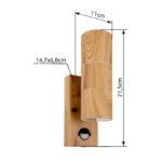 Corp de iluminat exterior din oțel inoxidabil, imitație de lemn, sticlă transparentă, inclusiv senzor, IP44, l x I: 70x215mm, A: 110mm, fără becuri 2xGU10 35W 230V - imagine 5
