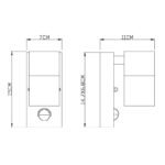 Aplica de exterior din oțel inoxidabil, sticlă, inclusiv 10705, IP44, senzor :. 100 °, gama de 6m, WxH: 70x150, AL: 110, inclusiv 1xGU10 LED 5W 230V, 210lm, 3000K. - imagine 3