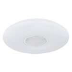 Plafoniera metal/plastic alb,cristale transparente,funcție memorie,lumină noapte,dimabil,teleco,culori fixabile,efect de curcubeu,incl.2xAAA,D:410,H:70,LED24W+RGB 6W 230V,sursă 2500lm,ieșire1500lm, CCT3000-6500K - imagine 3