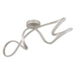 Plafonieră, metal nichel mat, aluminiu nichel mat, plastic transparent, cristale acrilice transparente, LxLxA: 908x280x330mm, incl. LED 30W 230V, sursă 3650lm, ieșire 2950lm, 4000K - imagine 4