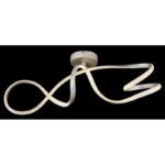 Plafonieră, metal nichel mat, aluminiu nichel mat, plastic transparent, cristale acrilice transparente, LxLxA: 908x280x330mm, incl. LED 30W 230V, sursă 3650lm, ieșire 2950lm, 4000K - imagine 5