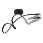 Plafonieră metal negru mat, aluminiu negru mat, plastic transparent, cristale acrilice transparente, LxWxH: 908x280x330mm, incl. LED 30W 230V, sursă 3650lm, ieșire 2350lm, 4000K - imagine 4