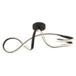 Plafonieră metal negru mat, aluminiu negru mat, plastic transparent, cristale acrilice transparente, LxWxH: 908x280x330mm, incl. LED 30W 230V, sursă 3650lm, ieșire 2350lm, 4000K - imagine 5