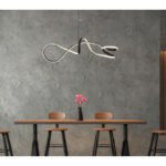 Lampa suspendată metal negru mat, aluminiu negru mat, plastic transparent, cristale acrilice transparente, înălțimea poate fi redusă, LxLxA: 1080x330x1200mm, incl. LED 40W 230V, sursă 4280lm, ieșire 2860lm, 4000K