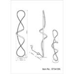 Lampă de podea metal nichel mat, aluminiu nichel mat, plastic transparent, cristale acrilice transparente, cablu PVC negru, comutator cu pedală în cablu, LxLxA: 260x200x1325mm, cablu 1800mm, incl. LED 36W 230V, sursă 3860lm, ieșire 2260lm, 4000K - imagine 6