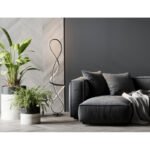 Lampă de podea metal negru mat, aluminiu negru mat, plastic transparent, cristale acrilice transparente, cablu PVC negru, comutator cu pedală în cablu, LxLxA: 260x200x1325mm, incl. LED 36W 230V, sursă 3860lm, ieșire 1810lm, 4000K - imagine 2