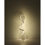 Lampă de podea metal negru mat, aluminiu negru mat, plastic transparent, cristale acrilice transparente, cablu PVC negru, comutator cu pedală în cablu, LxLxA: 260x200x1325mm, incl. LED 36W 230V, sursă 3860lm, ieșire 1810lm, 4000K - imagine 5