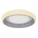 Plafoniera metal alb, acril antracit, lumină de noapte, funcție memorie, dimabil, telecomandă, culori fixabile D: 500, H: 95, incl.1xLED 46W 230V, sursă 4380lm, ieșire 2800lm, CCT 3.000-6.000