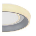 Plafoniera metal alb, acril antracit, lumină de noapte, funcție memorie, dimabil, telecomandă, culori fixabile D: 500, H: 95, incl.1xLED 46W 230V, sursă 4380lm, ieșire 2800lm, CCT 3.000-6.000 - imagine 5