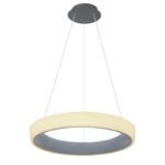 Suspensie metal alb, acril antracit, lumină de noapte, funcție memorie, dimabil, telecomandă, culori fixabile D: 500, H: 1200, 1xLED 36W 230V, sursă 3500lm, ieșire 2180lm, CCT 3.000-6.000