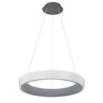 Suspensie metal alb, acril antracit, lumină de noapte, funcție memorie, dimabil, telecomandă, culori fixabile D: 500, H: 1200, 1xLED 36W 230V, sursă 3500lm, ieșire 2180lm, CCT 3.000-6.000 - imagine 3