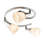 Spot crom, sticlă alba, D: 250, H: 150, excl 3xE14 40W 230V