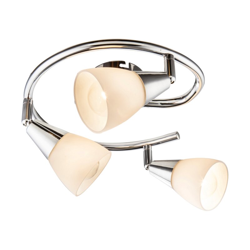 tadeus-54919-3-g19533 Spot crom, sticlă alba, D: 250, H: 150, excl 3xE14 40W 230V - imagine 1