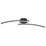 Plafoniera metal negru mat, plastic alb, mobil, CCT prin comutator de perete, LxLxH: 590x120x105, incl. 1xLED 12W 230V, sursă 1280lm, ieșire 1000lm, CCT 3.000-4000-6.000 - imagine 4