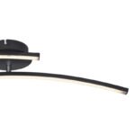 Plafoniera metal negru mat, plastic alb, mobil, CCT prin comutator de perete, LxLxH: 590x120x105, incl. 1xLED 12W 230V, sursă 1280lm, ieșire 1000lm, CCT 3.000-4000-6.000 - imagine 6