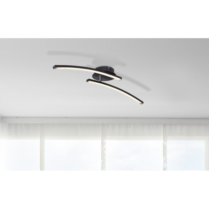 tansy-i-67129-12-g25668-7 Plafoniera metal negru mat, plastic alb, mobil, CCT prin comutator de perete, LxLxH: 590x120x105, incl. 1xLED 12W 230V, sursă 1280lm, ieșire 1000lm, CCT 3.000-4000-6.000 - imagine 1