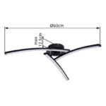 Plafoniera metal negru mat, plastic alb, mobil, CCT prin comutator de perete, D: 600, H: 125, incl. 1xLED 18W 230V, sursă 1940lm, ieșire 1500lm, CCT 3.000-4000-6.000K - imagine 6