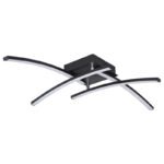Plafoniera metal negru mat, plastic alb, mobil, CCT prin comutator de perete, LxLxH: 690x690x105, incl. 1xLED 24W 230V, sursă 2500lm, ieșire 1850lm, CCT 3.000-4000-6.000K - imagine 3