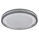DL metal alb mat, plastic. gri mat, acrilic transparent, mai multe niveluri prin comutator de perete, memorie, lumina de noapte, telecomanda, ø:478mm H:67mm,LED 30W 230V,sursa 400-3600lm,iese 200-1700lm,CCT2700-6500K - imagine 3