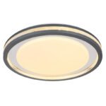 DL metal alb mat, plastic. gri mat, acrilic transparent, mai multe niveluri prin comutator de perete, memorie, lumina de noapte, telecomanda, ø:478mm H:67mm,LED 30W 230V,sursa 400-3600lm,iese 200-1700lm,CCT2700-6500K - imagine 5