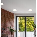 Spot încastrat din plastic alb, plastic opal, cablu PVC alb, driver extern inclus, ø: 224mm, H: 25mm, decupaj Ø 210mm, lungimea cablului de alimentare 200mm, inclusiv LED 18W 230V, sursă 1800lm, 1500lm ieșire, 4000K - imagine 2