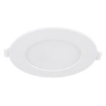 Spot încastrat din plastic alb, plastic opal, cablu PVC alb, driver extern inclus, ø: 128mm, H: 25mm, decupaj Ø 115mm, lungimea cablului de alimentare 200mm, inclusiv LED 6W 230V, sursă 610lm, 500lm ieșire, 4000K - imagine 3