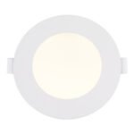 Spot încastrat din plastic alb, plastic opal, cablu PVC alb, driver extern inclus, ø: 128mm, H: 25mm, decupaj Ø 115mm, lungimea cablului de alimentare 200mm, inclusiv LED 6W 230V, sursă 610lm, 500lm ieșire, 4000K - imagine 4
