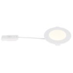 Spot încastrat din plastic alb, plastic opal, cablu PVC alb, driver extern inclus, ø: 128mm, H: 25mm, decupaj Ø 115mm, lungimea cablului de alimentare 200mm, inclusiv LED 6W 230V, sursă 610lm, 500lm ieșire, 4000K - imagine 5