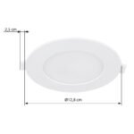 Spot încastrat din plastic alb, plastic opal, cablu PVC alb, driver extern inclus, ø: 128mm, H: 25mm, decupaj Ø 115mm, lungimea cablului de alimentare 200mm, inclusiv LED 6W 230V, sursă 610lm, 500lm ieșire, 4000K - imagine 6