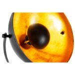 Lampă de podea metal negru, metal auriu mat, metal auriu, comutator cu pedală în cablu, rotativă/orientabilă, ø: 560mm, H: 1530mm, excl. 1x E27 40W 230V - imagine 3