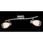 Spot, crom, MDF wenge, sticla mata, LxH: 500x160, excl. 2xE14 40W 230V - imagine 2