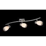 Spot, crom, MDF wenge, sticla mata, LxH: 690x160, excl 3xE14 40W 230V - imagine 3