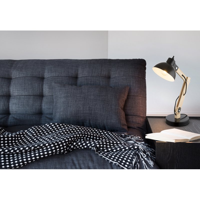 tongariro-21504-g21057-3 Lampa de birou,lemn, metal negru, cablu de 1,5 m, comutator, LxWxH: 320x160x450, excl 1xE27 40W 230V. - imagine 1