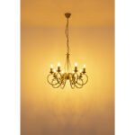 Candelabru Truncatus, Alamă antică, E14 8x40W, Ø550mm, Globo - imagine 4